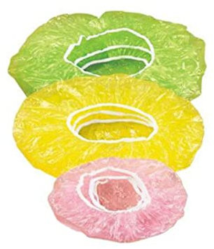 24 pièces Couvertures élastiques pour la conservation des aliments, sacs réutilisables pour la conservation de la fraîcheur Couvercles en plastique pour les bols avec élastique pour les fruits