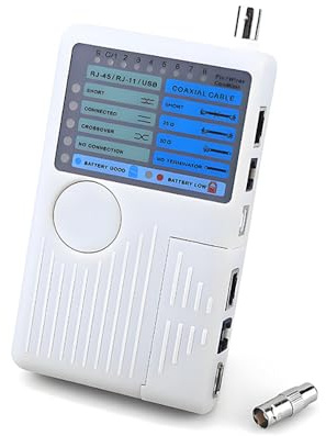 Remote Cable Tester RJ11/RJ45/USB/BNC Cable Tester Network Tool Ethernet Tester Coaxial Cable Telephone USB Cat 5e Cat 6