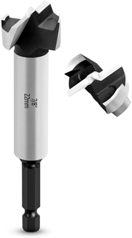 NICAVKIT Punta Forstner 22mm per Legno, Fresa per Lavorazione del Legno, Strumento per Cerniera