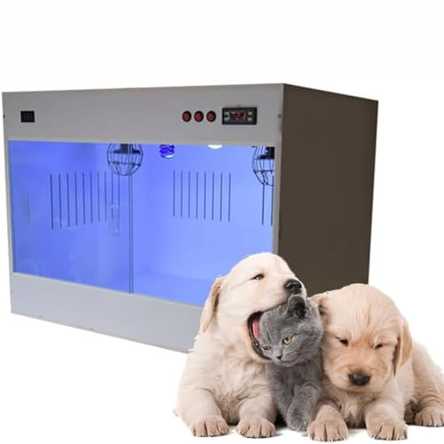 Incubatrice per cuccioli, incubatrice per gattini, grande cuccia per animali domestici, con riscaldamento, incubatrici e incubatrici (60 x 50 x 50 cm/bianco)