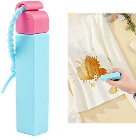 Stain Remover Pen,2-in-1 Active Eraser & Brush for Clothes,Portable To Go Instant Stain Remover Pen Clothing Bleached DIY design, Travel Cleaning Supplies, Lnstantly Remove Stains (1, Blue)
