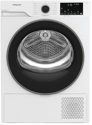 Hotpoint Ariston HPT 93D BS IT – Asciugatrice 9 Kg A Pompa di Calore, Libera Installazione, Classe D, PetHair Care, Gentle Care, Riduzione Delle Pieghe. 84,6 x 59,8 x 60,7 cm