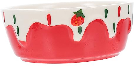 PENIKOKO Ceramic Hamster Feeding Bowl Thick Heavy Tip Guinea Pig Food Dish for Pets Easy to Clean Ceramic Pet Feeder for Hamsters Chinchillas and Rabbits