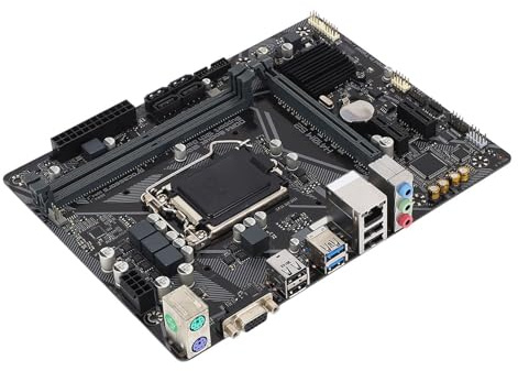 Tosuny H410M S2 Computer Motherboard, M ATX 2 DDR4 DIMM Slots for LGA 1200 10th Gen Core CPU, with PCI E 3.0 GbE Gigabit Network Card and 7.1 Channel Sound Chip