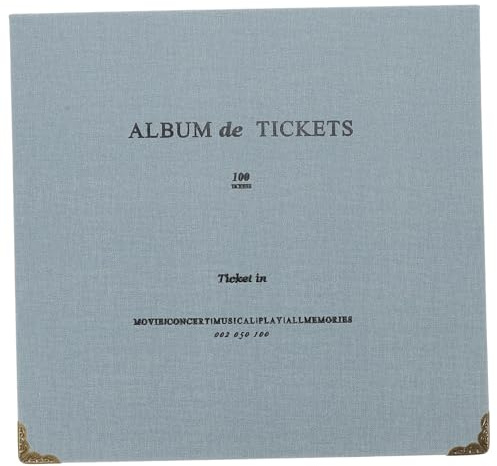 Gadpiparty Álbum de Colección para Tickets y Fotos Organizador de Billetes Sueltos Soporte Decorativo para Recuerdos de Viajes y Conciertos Libro con Sueltas para Almacenamiento Ordenado