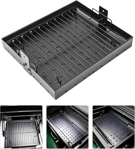 GRISUN Vassoio per carbone estensibile 38,1-71,1 cm per 47183T-21 PS9900, cestino nero con rivestimento ad alta temperatura per HC4518L, PS9500, 8500, 6800, 6500, SH19030119, SH19030219, SH9916