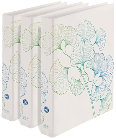 herlitz Ringbok A4, maX.file GREENline Ginkgo, 2 ringar, 4 cm rygg, 3 stycken, maximal kvalitet