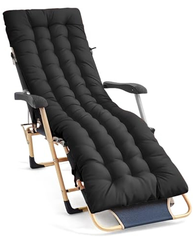 Bocguy Cojín para Tumbona de Exterior 170x50x10CM，Colchóneta para Tumbona de Jardin y Terraza y Balcón - Impermeables Colchoneta para Hamaca y Tumbona con Fijación Fácil