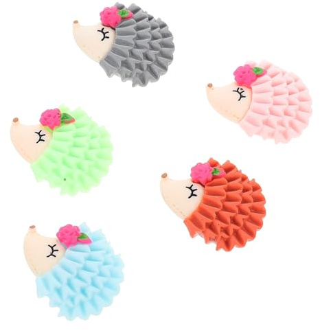 Abaodam 5Pcs Hedgehog Needle Minder Holder, Magnetic Pincushion Case | Lightweight Portable Plastic and Magnet Needle Minder Accessories for Needlework Supplies,DIY Sewing Crafting