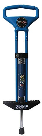 Rexco Kids Pogo Stick Spring Powered Jumper | Heavy Duty Bounce Toy with Non Slip Foot Grips | Outdoor Jump Toy for Boys & Girls Age 5+ | Pogo Jumper Garden Play l Blue