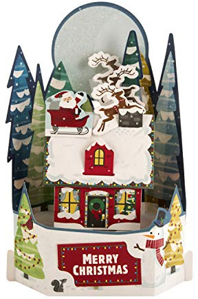 Hallmark Paper Wonder Christmas Card - 3D Pop-Up Santa Village Scene Design