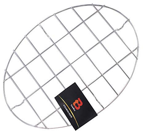 TamBee Cooling Rack Stainless Steel Baking Thick Wire Rack Cooling Grilling Rack Cookware 1PC (28.6 x 21 x 2cm)