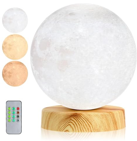 H&B Happy - Light Therapy Lamp 10000 LUX, Sunlight Lamp with 3 Color Temperatures,4 Brightness Levels (Round)