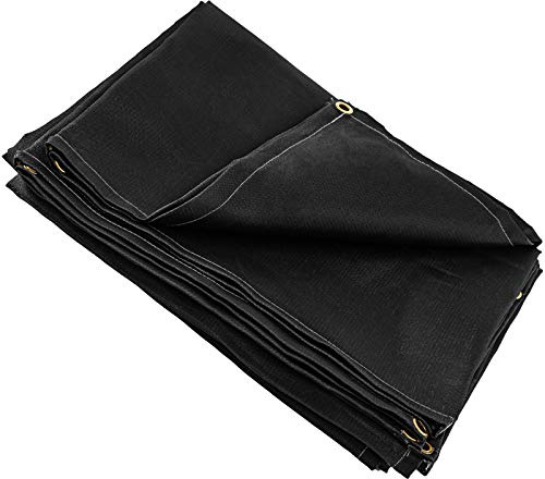 VEVOR 10 x 10 Ft Welding Blanket Black Fiberglass Blanket Portable Fiberglass Fire Retardant Blanket Welding Mat Welding Fireproof Thermal Resistant Insulation With Carry Bag