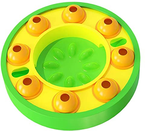 AAGAZA Pet Dog Food Puzzle Toy Increase IQ Food Dispenser Interactive for Cats Fun Feeding Training & Enrichment, Green/1817 (Color : Green)