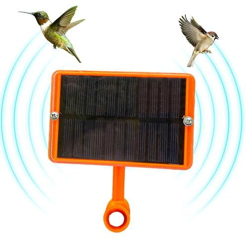 Ahuyentador ultrasónico Inteligente de Aves Ahuyentador de Aves para Jardines Granjas, ahuyentador de Palomas Ahuyentador de Aves con energía Solar Ahuyentador automático de