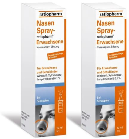 Doppelpack Set mit NASENSPRAY ratiopharm Erwachsene kons.frei (2x10 ml)