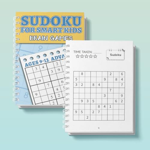 VTHY Challenging Sudoku Puzzle Book Smart Kids Above Exercise Brain, lmprove Focus and Boost
