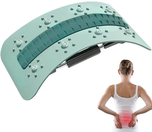 Estiramiento de espalda | Masajeador ajustable para espalda con crujidos suaves,Equipo de estiramiento vertebral para casa, oficina, viaje, sala de estar