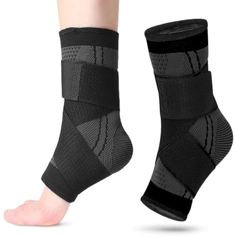 YOFDAL 2 pièces chevillere entorse cheville strapping cheville chevillere tendon achille Chevillère Entorse Chevillère de Maintien Sport, Ajustablepour les deux pieds
