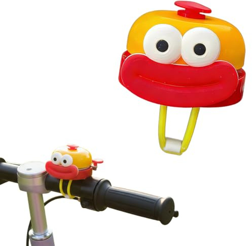 LEPGUYO Sonnette de Vélo Amusante, Klaxon à Taper à la Main avec Design de Bouche de Saucisse Rouge – Son Fort, Accessoire Velo pour Tous Véhicules, Cadeau de Fête
