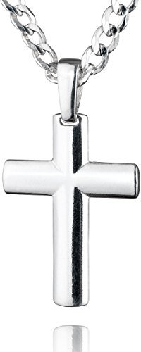 STERLL Silberne Halskette Mit Kreuzanhänger Aus 925 Sterling-Silber