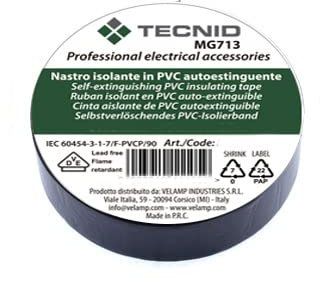 PVC insulating tape, thickness 0.13 mm, 25 mm x 25 m. Black