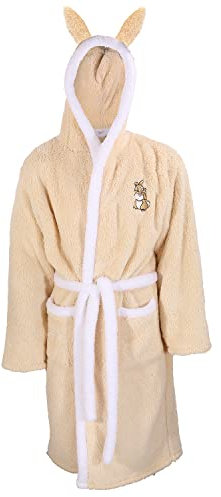 Disney Womens Bambi Dressing Gown Supersoft Fleece Miss Bunny Robe Cream S-M