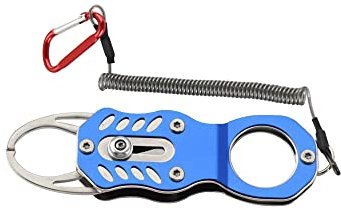 Fishing Gripper, Fish Lip Lure Clamp Holder Floating Grabber Tool Portable Fishing Grips Plier, Saltwater Hook Remover Pliers-Blue
