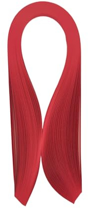 ODETOJOY Bandes de papier rouge pour quilling - 3 mm, 5 mm, 10 mm - Bande de papier enroulé rouge vif - 53,3 cm de long (10 mm - 0,4 pouces)