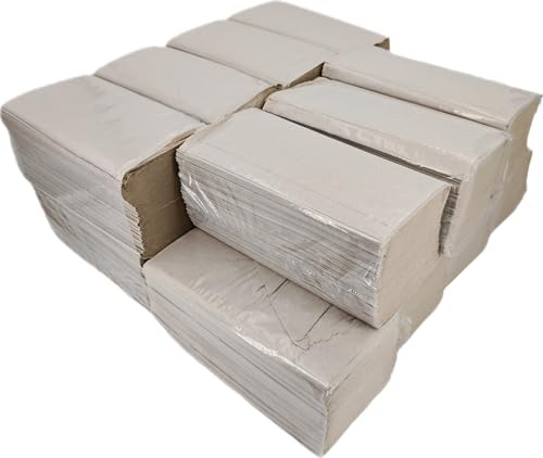 Higiene Online Toallas Secamanos Recicladas Zig-Zag | Paquetes de 200 Unidades | Papel Kraft Ecológico 2 Capas | Econature (3000)