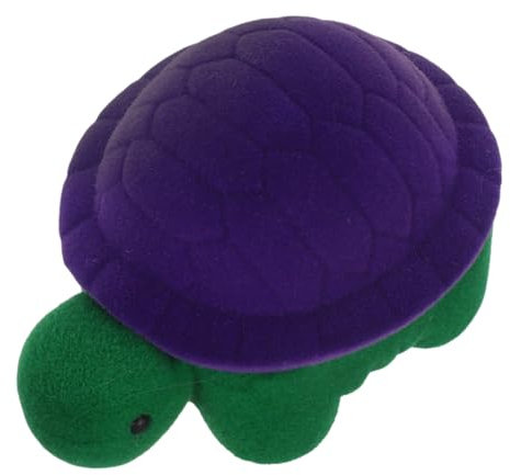 VALICLUD Scatola Portaoggetti a Forma Di Tartarughina Piccolo Organizer Per Gioielli Rivestimento in Tessuto Morbido Adatto Per Anelli Orecchini e Accessori Piccoli Portagioie Da Viaggio