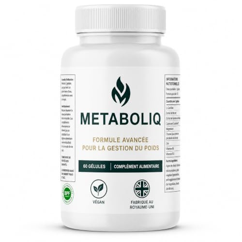 METABOLIQ Advanced Weight Management Formula – 60 Capsules – Premium Natural Fat Burner & Metabolism Booster – Appetite Suppressant & Energy Support – UK Made Food Supplement