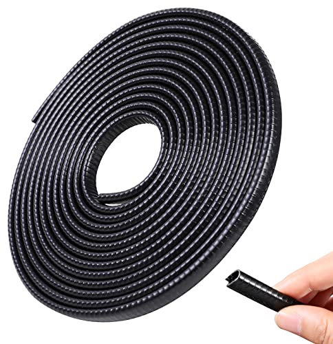 Romon Autotür Kantenschutz, 5M Kantenschutz für Bleche, Kein Kleber, U-Form, Kantenschutz Gummi für Limousine, LKW, SUV (Schwarz)