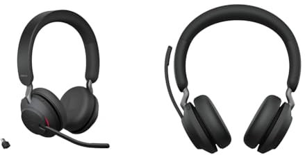 Jabra Evolve2 65 Wireless PC Headset – Noise Cancelling UC Certified Stereo Headphones & Evolve2 65 Wireless PC Headset – Noise Cancelling UC Certified Stereo Headphones