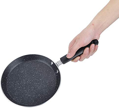 Haosie 15cm/6inch Mini Poêle à Frire Pour Omelette, Crêpes et Oeuf au Plat - Compatible Induction, Portable Pour Camping