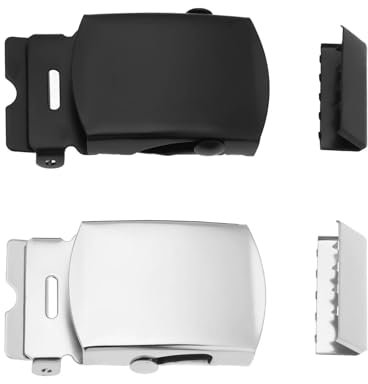 Briny River 2 Stück 1,25 Zoll Militär-Gürtelschnalle aus Metall mit Schiebesteg 35 Mm Gürtelschnalle Im Militärstil Metall-Gurtbandverschluss Im Militärstil Schnallen für 32 Mm Gürtel