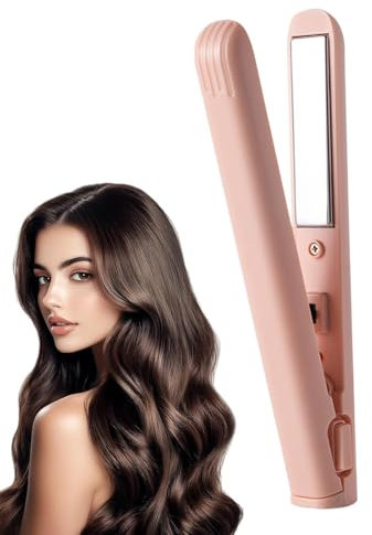 Min-i Fer À Friser À Double Usage, Lisseur Et Boucleur 2 En 1, Min-i Fer À Friser Sans Fil En Céramique Pour Cheveux Courts Et Longs, Min-i Boucleur Portable, Adapté À La Maison Et Aux Voyages