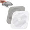 2 Pcs Silicone Drain Protector - Silicone Shower Drain with Sucker, Drain Cover Hair Stopper, Hair Catcher for Bathroom, Bathtub, Kitchen, Sink (White & Grey)