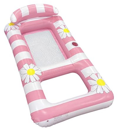 Uppblåsbar poolstol, bäddsoffa, bärbar poolstol, bekväm och vikbar design, halkfri, 154 x 82 cm för strandresor eller semestrar, trädgård, sjöäventyr