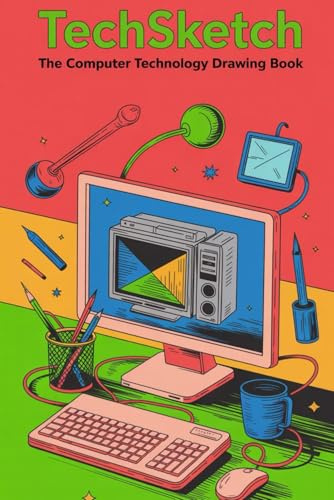 TechSketch The Computer Technology Drawing Book: Master Modern Tech with Easy-to-Follow Guides & Step-by-Step Diagrams Draw Laptops, Gadgets, AI, Networks, and More for All Skill Levels