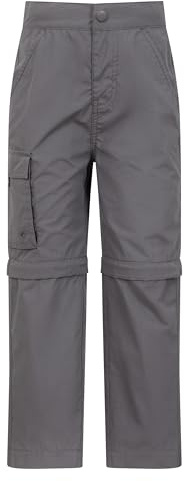 Mountain Warehouse Active Kids UPF 50+ Zip-Off Trousers Charcoal 13y