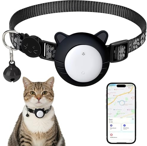 Cat Tracker Collar Android/IOS- Real Time GPS Cat Tracker Collar - No Monthly Fee - Works with Google Find Hub