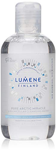 LUMENE Nordic Hydra [LÄHDE] Pure Arctic Miracle 3-in-1 Mizellen-Reinigungswasser | Entfernt sanft Make-up, Unreinheiten und tonisiert die Haut | Mit arktischem Quellwasser | Vegan | 250 ml
