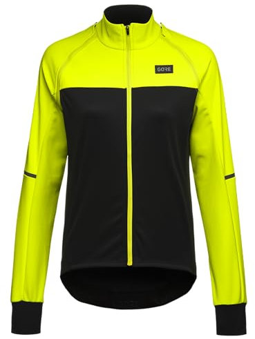 GORE WEAR Damen Phantom Jacke, Black/Neon Yellow, 40 EU