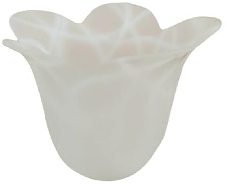 Tulipa de cristal PETALOS alabastro 10x13cm apertura 4cm