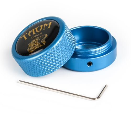 YEUEK TAOM - Porte-Craie de Piscine Rond - Pratique - Accessoire de Billard magnétique - Mini boîte Ronde pour Billard