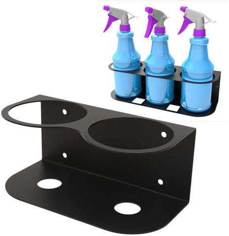 JOROBURO Allzweck-Sprühflaschenhalter, Wandmontage, Robustes Aufbewahrungsregal aus Kohlenstoffstahl, Einfach zu Installierende Wandmontage-Farbsprühflaschen-Organizer für Garage,