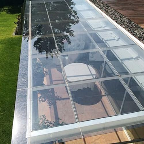 ZQKJLH Pannello for Serre in policarbonato da 2 mm Resistente ai Raggi UV Facile da Piegare e Tagliare for tettoie di Serre Tende da Sole e coperture Antipioggia for Esterni(Clear,3.3x6.6ft)