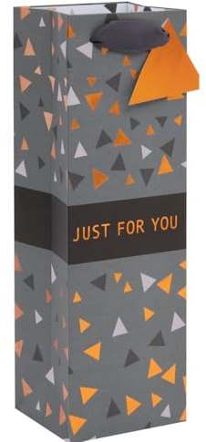 Ballyhoo Bottle Bag Triangles, Just for You, For Birthdays and Other Celebrations, 11 x 34 x 10 cms, multi-coloured